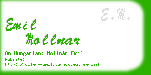 emil mollnar business card